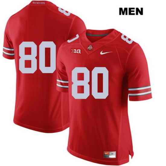 C.J. Saunders Ohio State Buckeyes Stitched Authentic Nike Mens  80 Red College Football Jersey Without Name Jersey